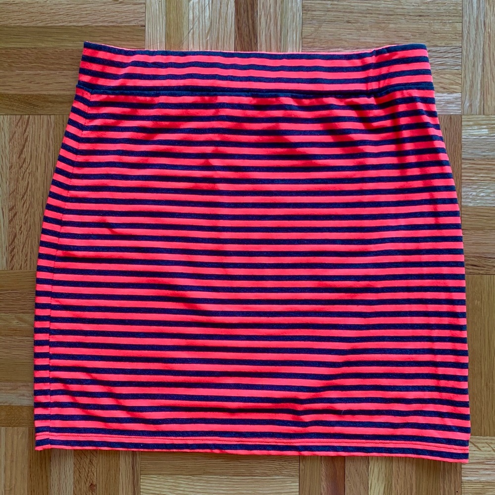 Divided Neon Elastic Stretch Summer Skirt Small